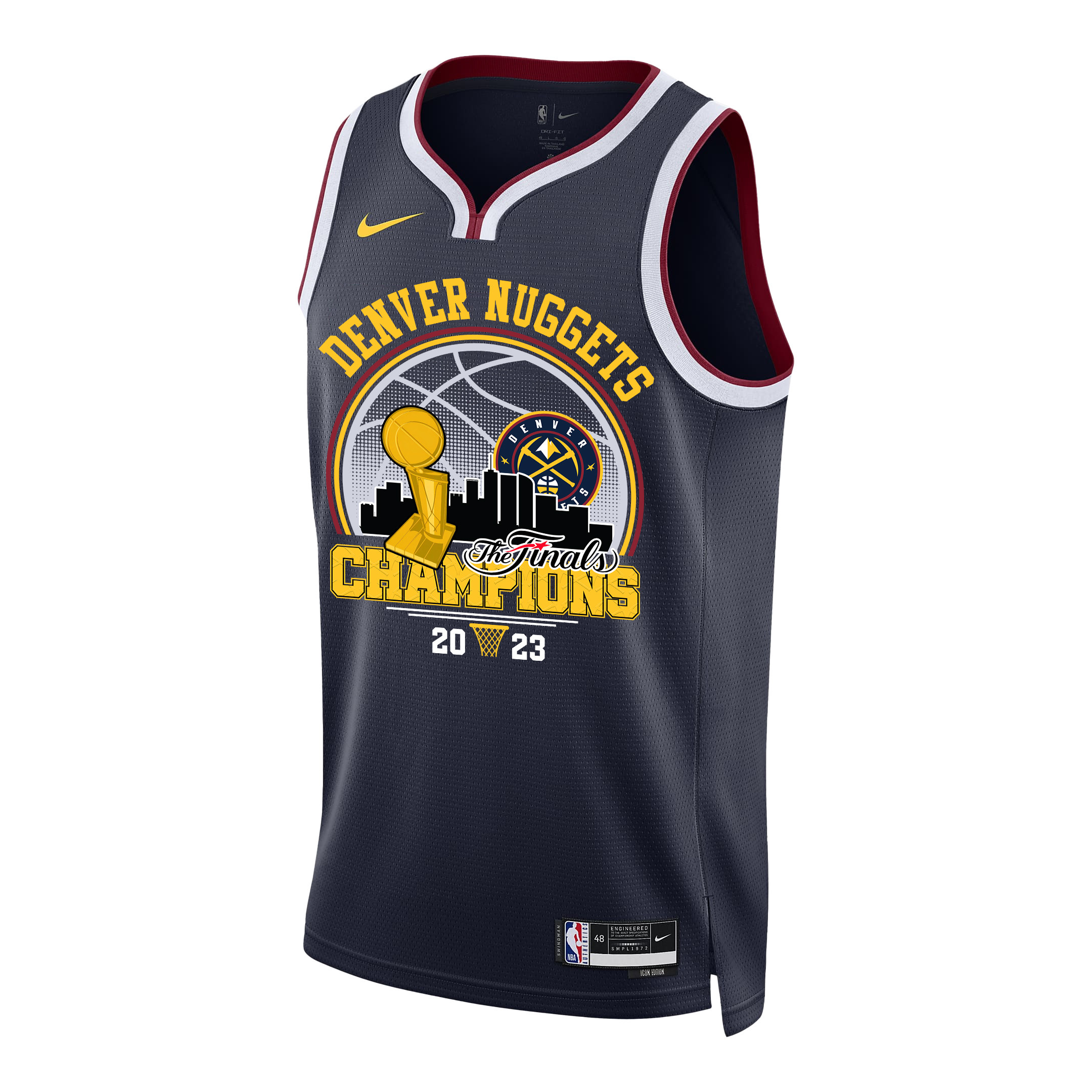 Denver Nuggets 2023 The Final Champions Swingman Golden Triumph Black NBA Jersey Men's