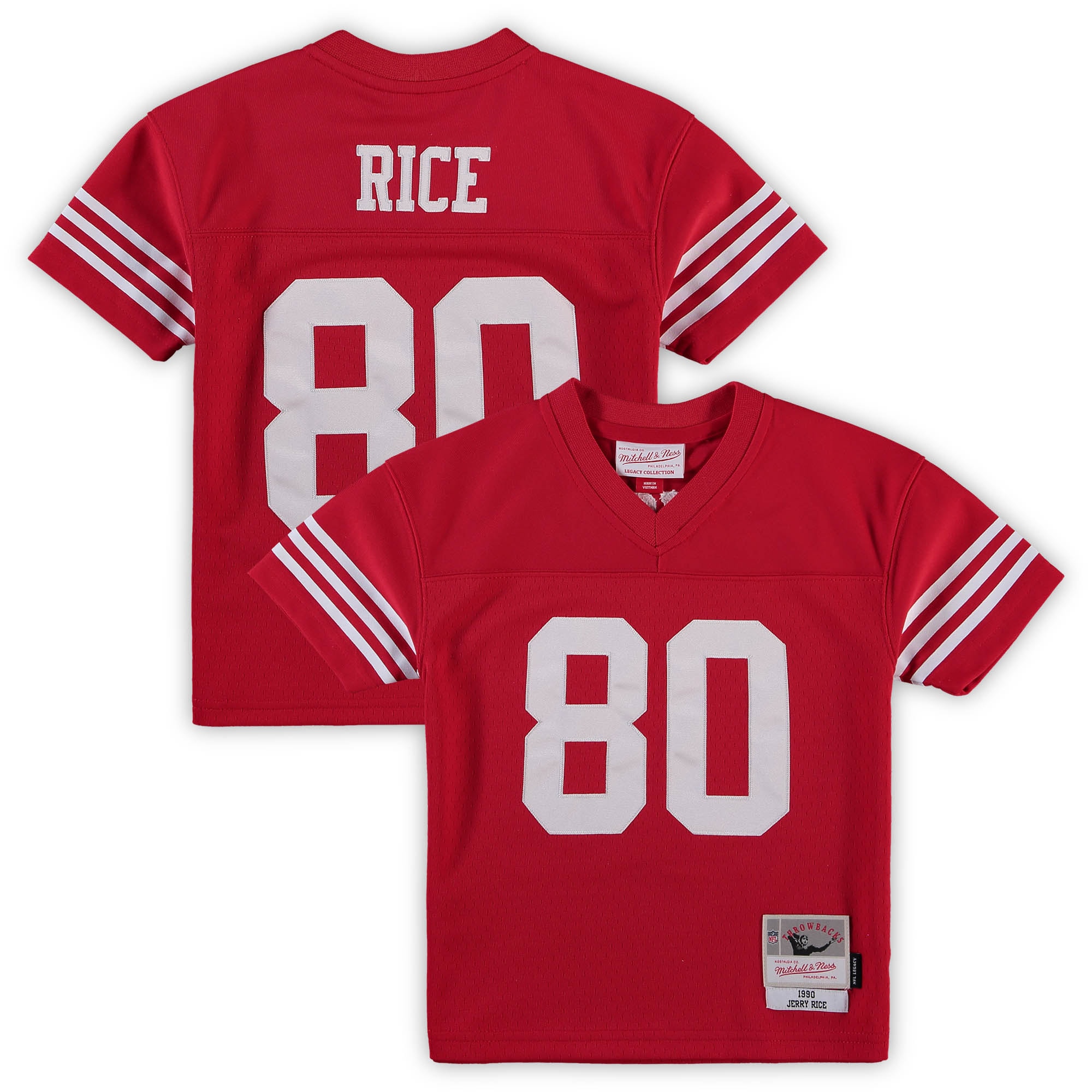 Preschool San Francisco 49ers Jerry Rice Mitchell Ness Scarlet 1990 Retired Player Legacy NFL Jersey Men's