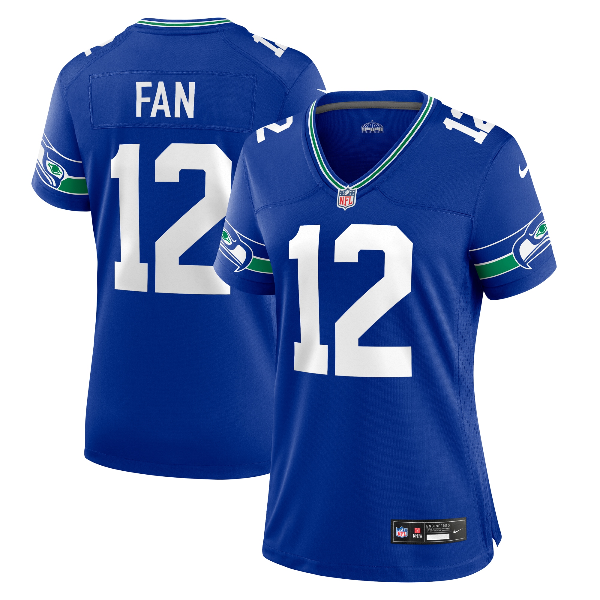 Seattle Seahawks 12s Royal Player NFL Jersey Women's