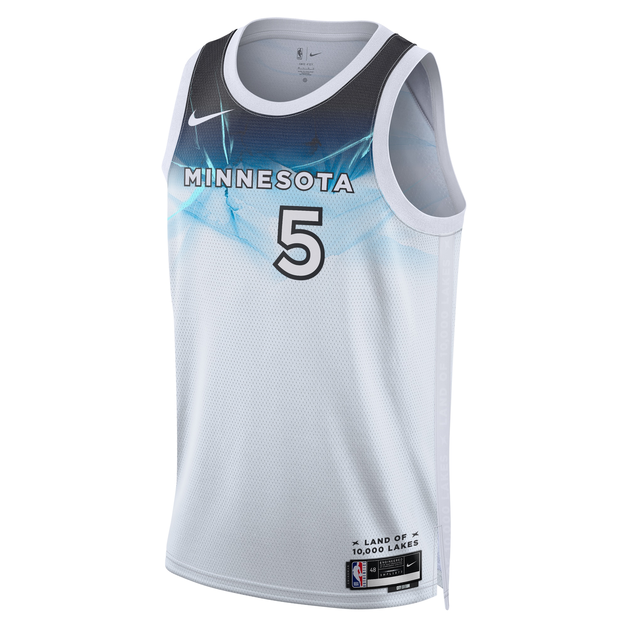 Minnesota Timberwolves City Edition Swingman 202 White Anthony Edward Unisex NBA Jersey Unisex