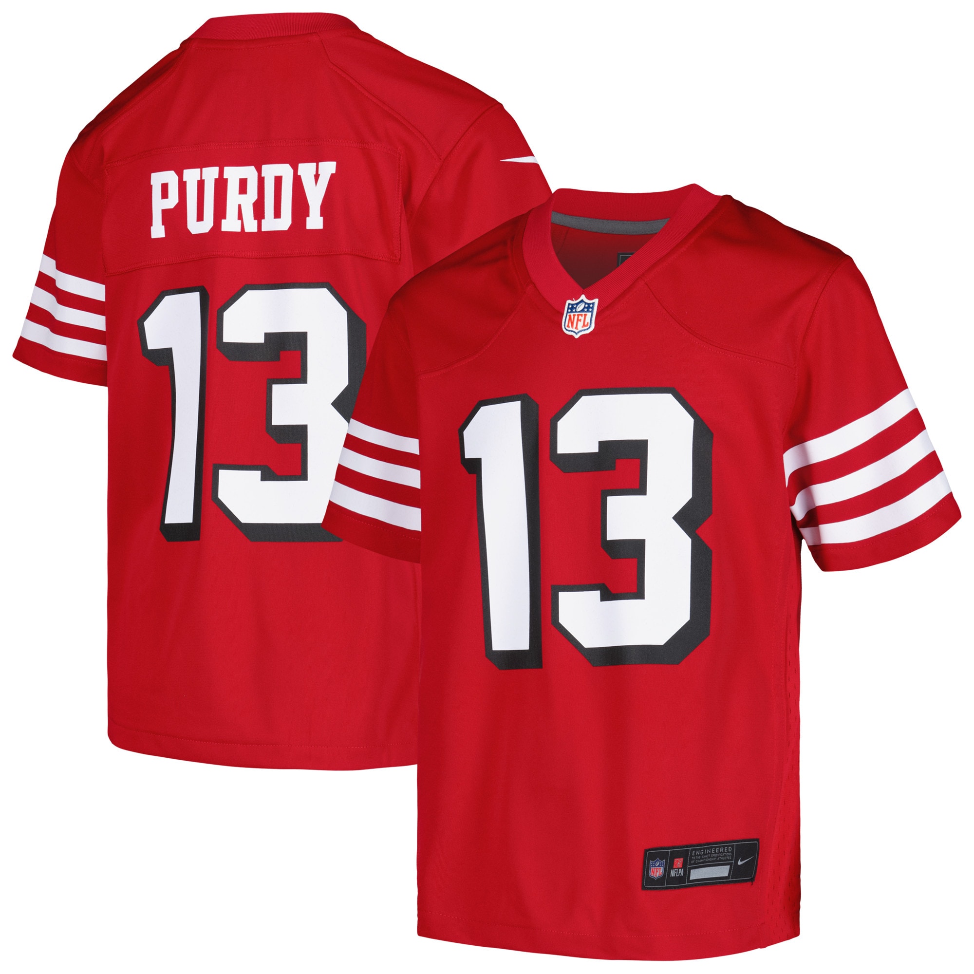 San Francisco 49ers Brock Purdy Scarlet Game NFL Jersey Youth