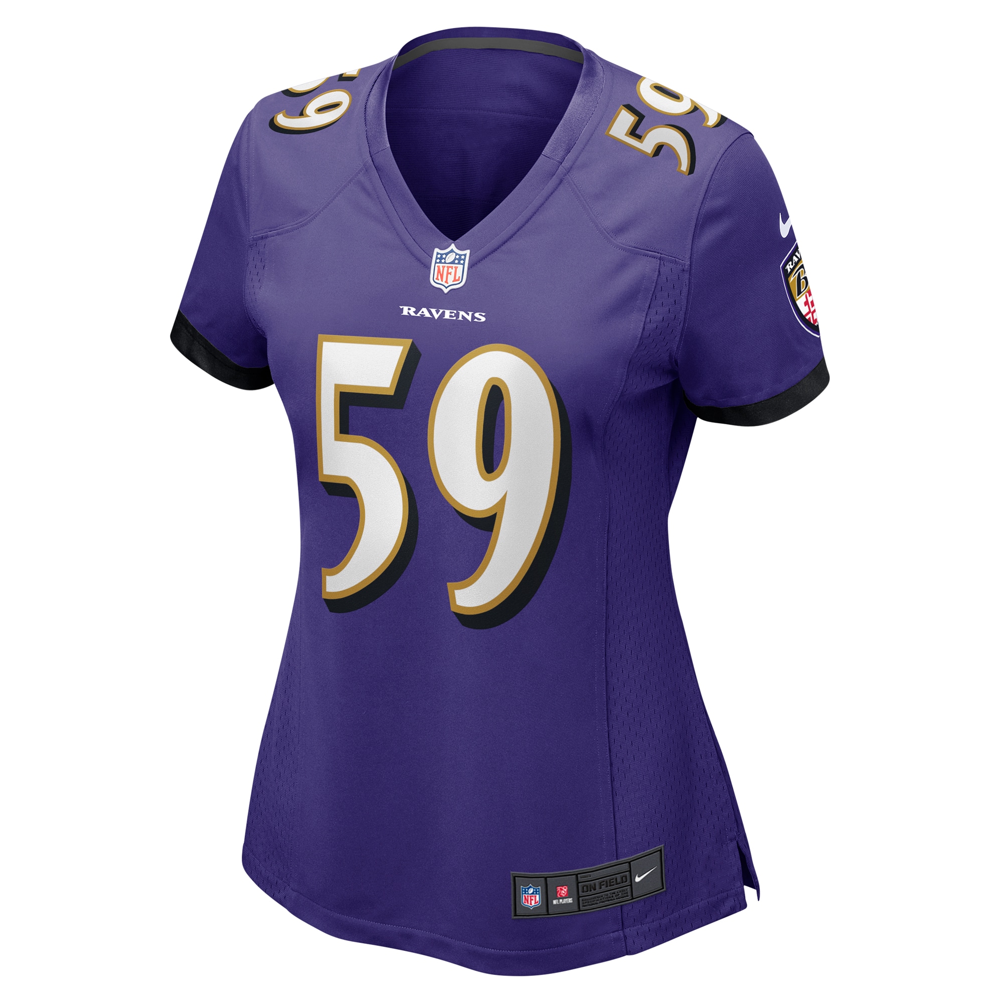 Baltimore Ravens Malik Hamm Purple Game NFL Jersey Women's