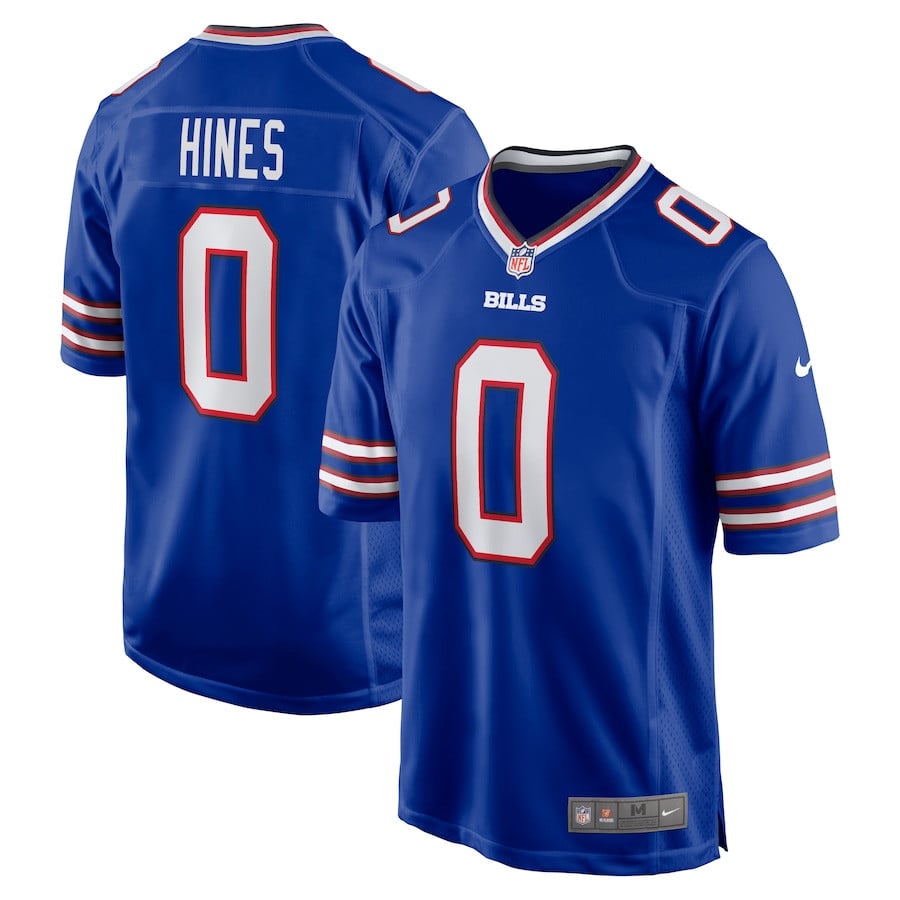 Nyheim Hines 0 Buffalo Bills Game Royal NFL Jersey Men's