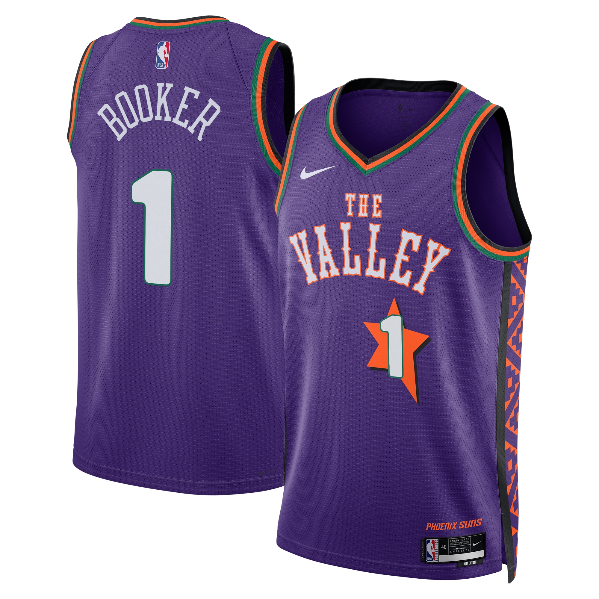 Phoenix Suns City Edition Swingman 2024 Purple Devin Booke Unisex NBA Jersey Unisex