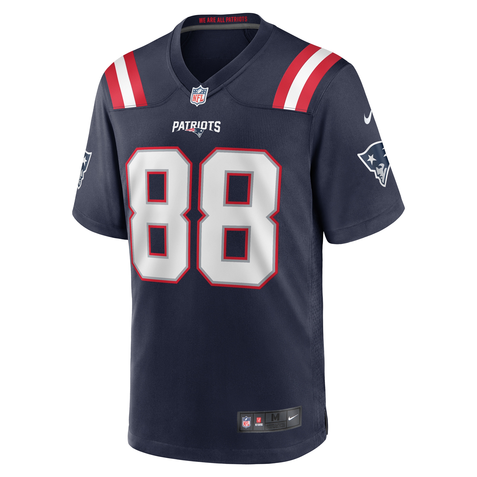 New England Patriots Jaheim Bell Navy Game NFL Jersey Men's