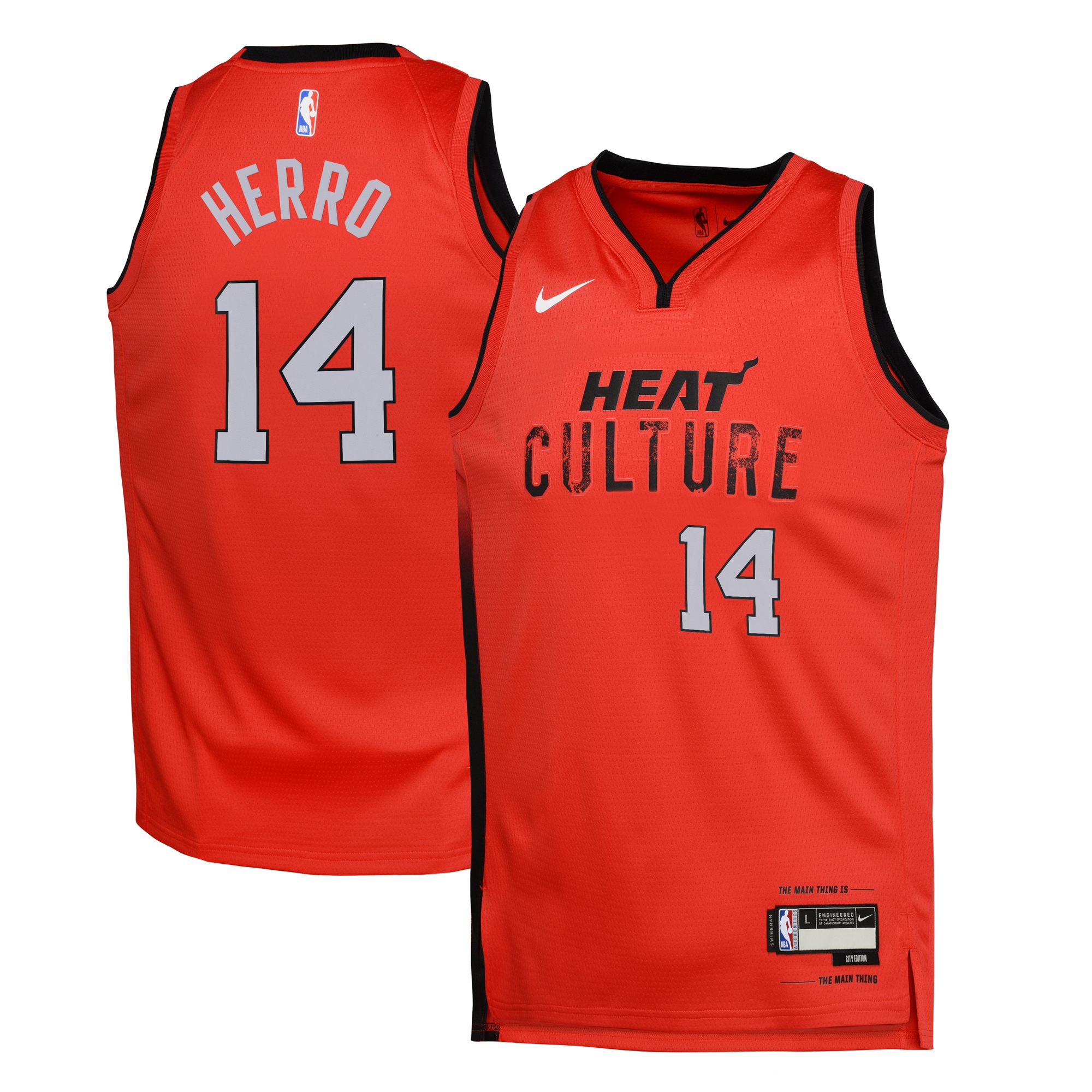Miami Heat City Edition Swingman 2024 Red Tyler Herr NBA Jersey Youth