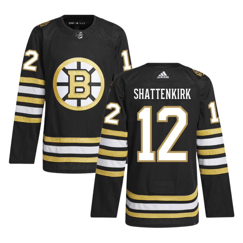 Kevin Shattenkirk 12 Boston Bruins 100th Anniversary Primegreen Home Black NHL Jersey Men's