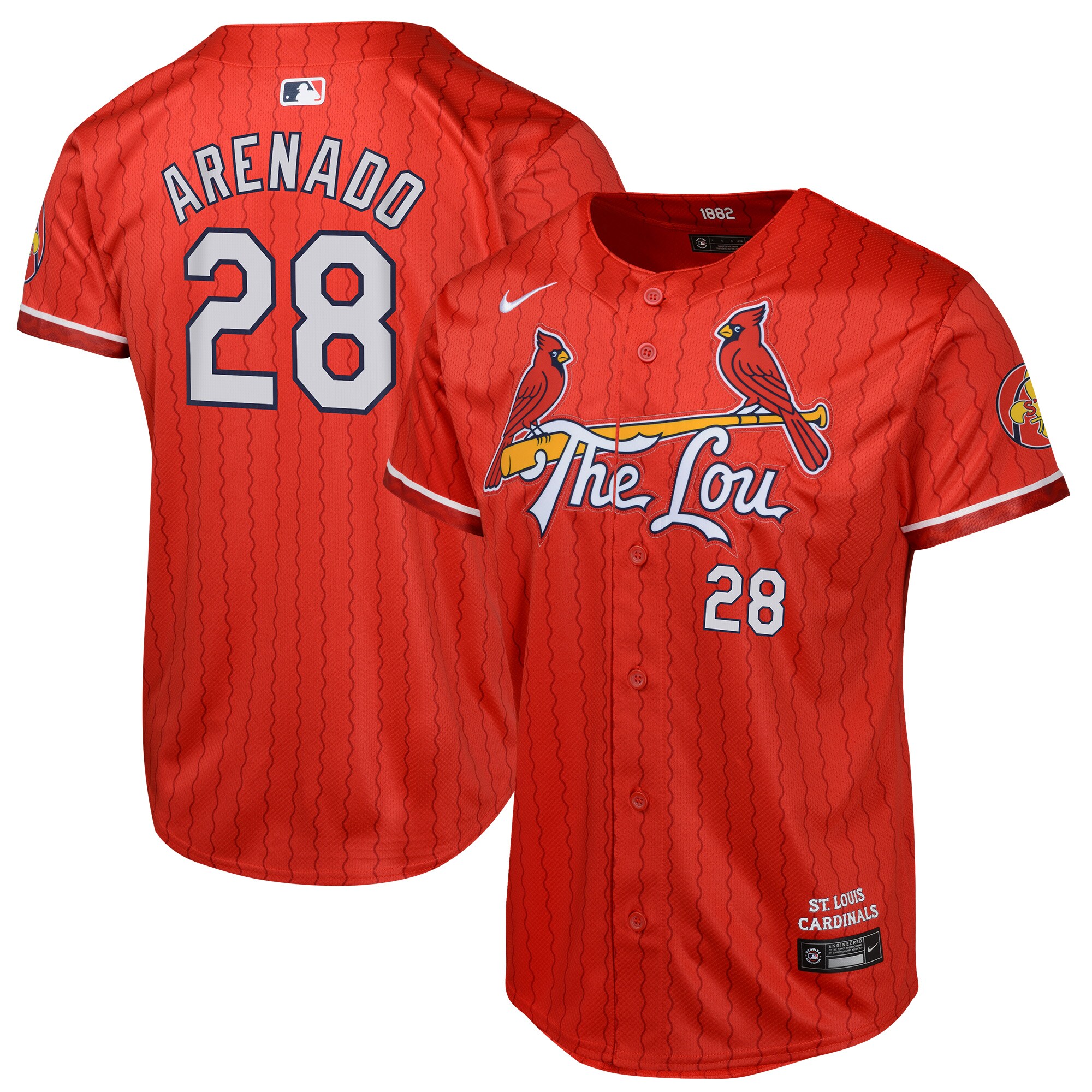 St. Louis Cardinals Nolan Arenado Red 2024 City Connect Limited Player MLB Jersey Youth