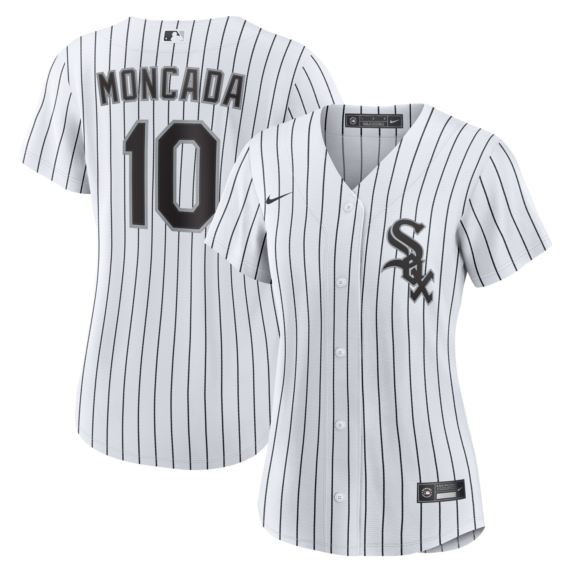 Chicago White Sox Yo?n Moncada White Home Player MLB Jersey Women's