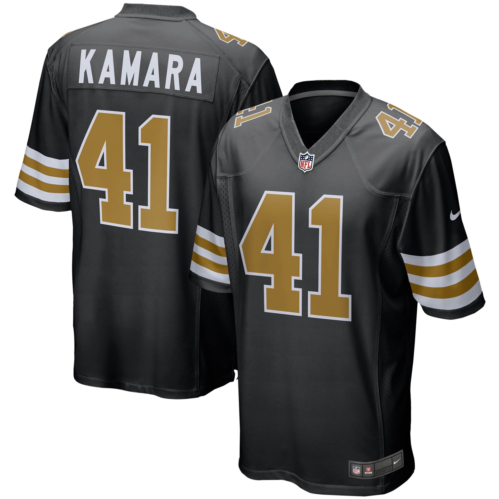 New Orleans Saints Alvin Kamara Black Alternate Game NFL Jersey Men's