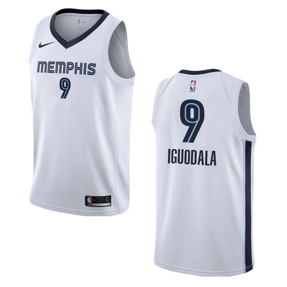 Memphis Grizzlies 9 Andre Iguodala Association Swingman White NBA Jersey Men's