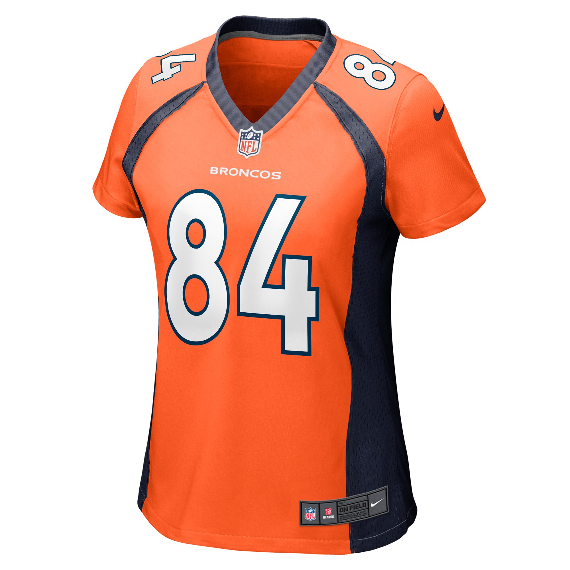 Denver Broncos Chris Manhertz Orange Game Player NFL Jersey Women's