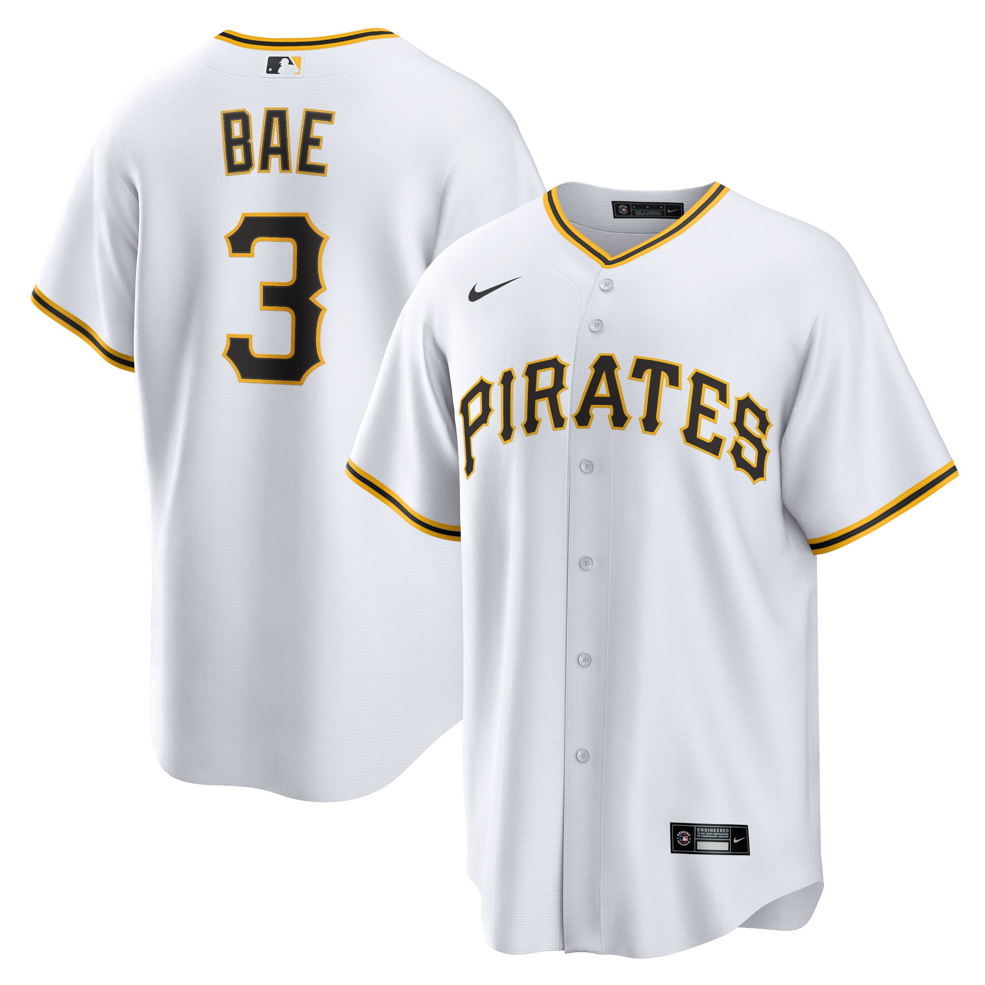 Pittsburgh Pirates Ji-Hwan Bae White Player MLB Jersey Men's