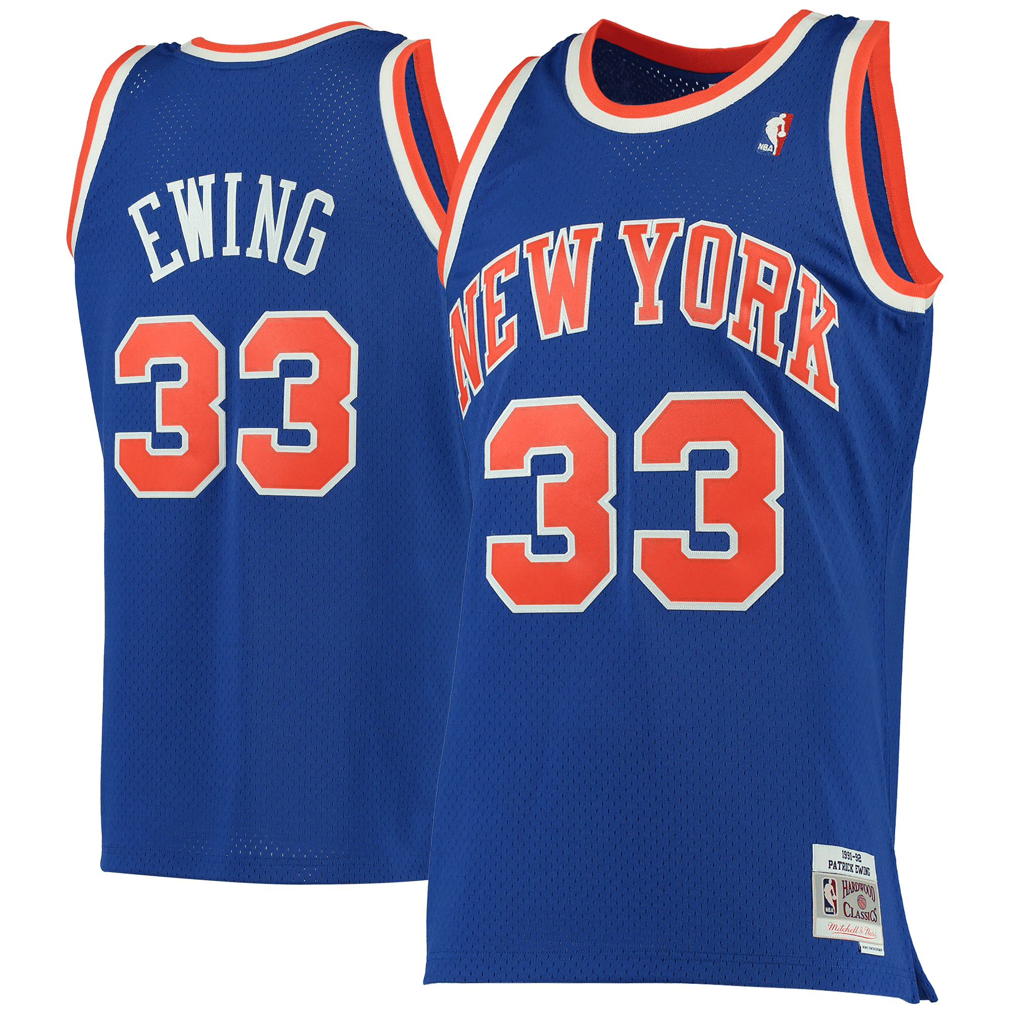 Patrick Ewing New York Knicks Mitchell Ness 1991-92 Hardwood Classics Swingman Blue NBA Jersey Men's