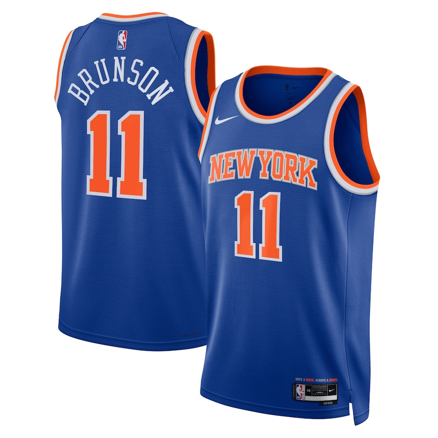 Jalen Brunson 11 New York Knicks Unisex Swingman Icon Edition Blue NBA Jersey Unisex