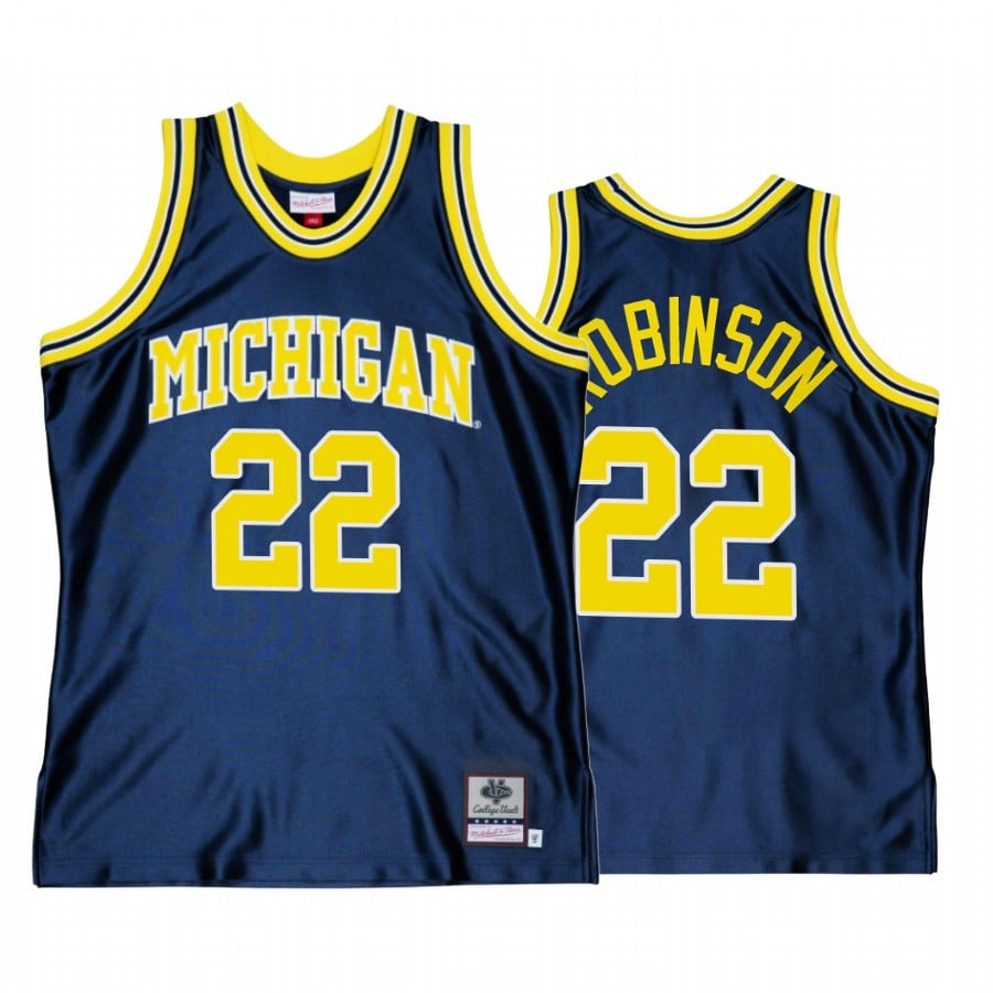 Duncan Robinson 22 Michigan Wolverines Navy Throwback NCAA Jersey Men's