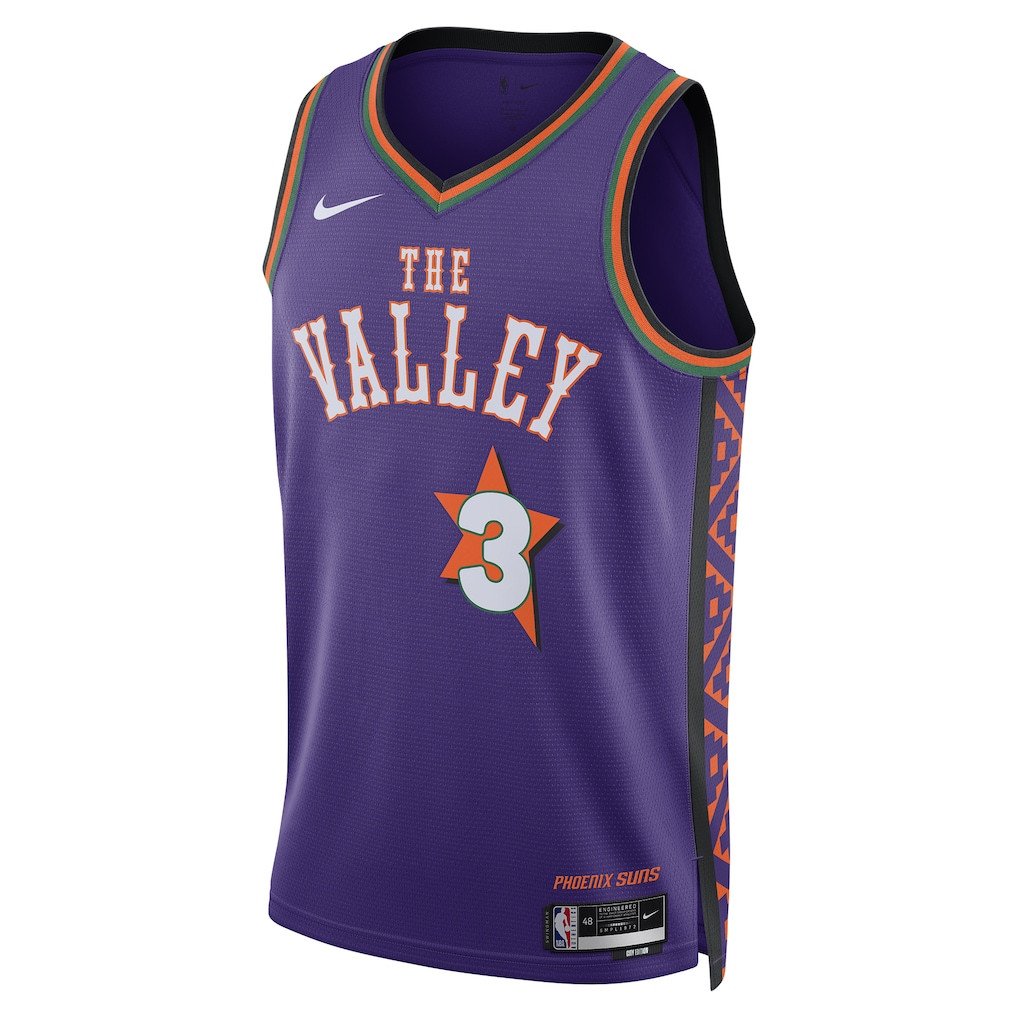 Bradley Beal 3 Phoenix Suns Unisex 2024/25 Swingman Player City Edition Purple NBA Jersey Unisex
