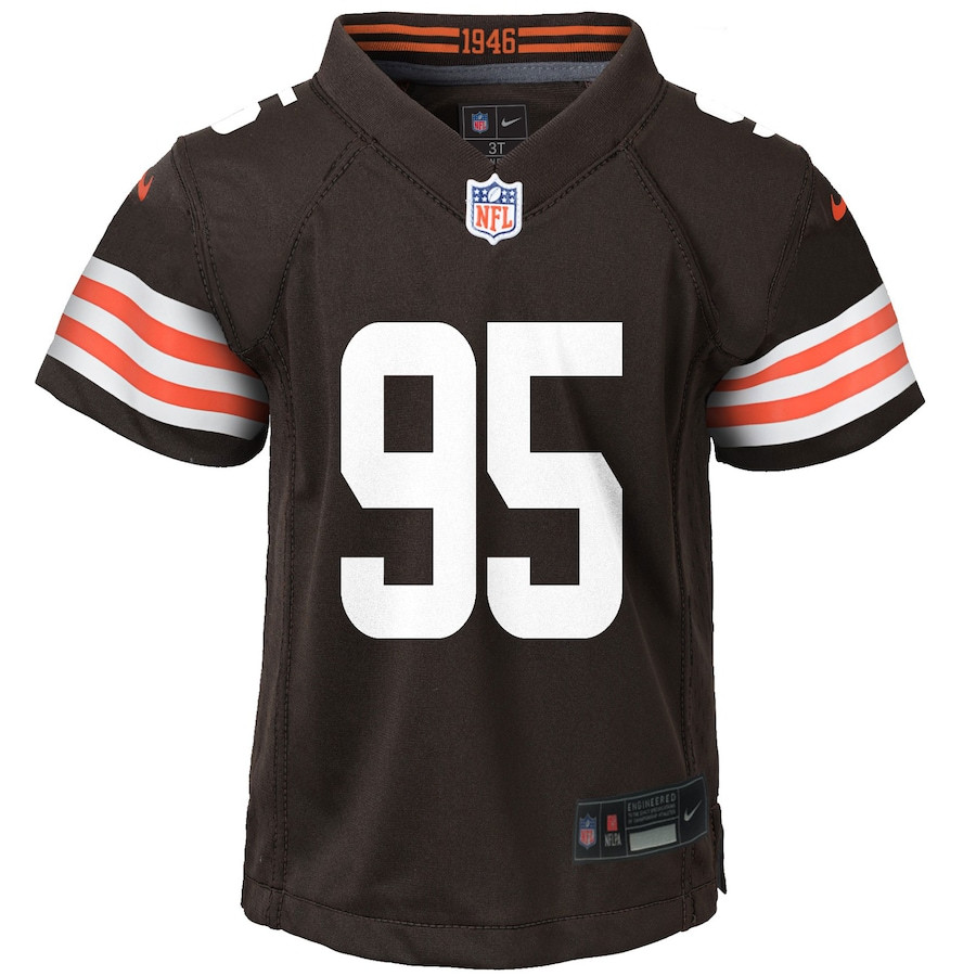Myles Garrett 95 Cleveland Browns Player Game Brown NFL Jersey Youth