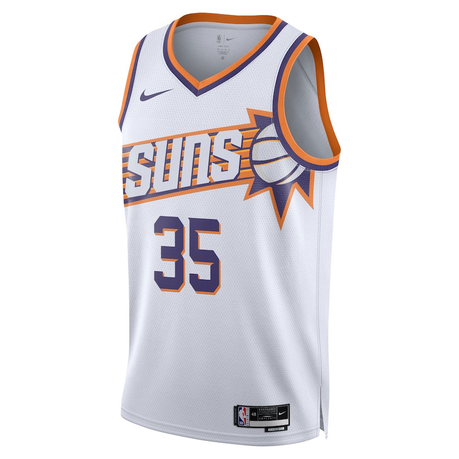 Kevin Durant 35 Phoenix Suns Swingman Association Editio White NBA Jersey Men's