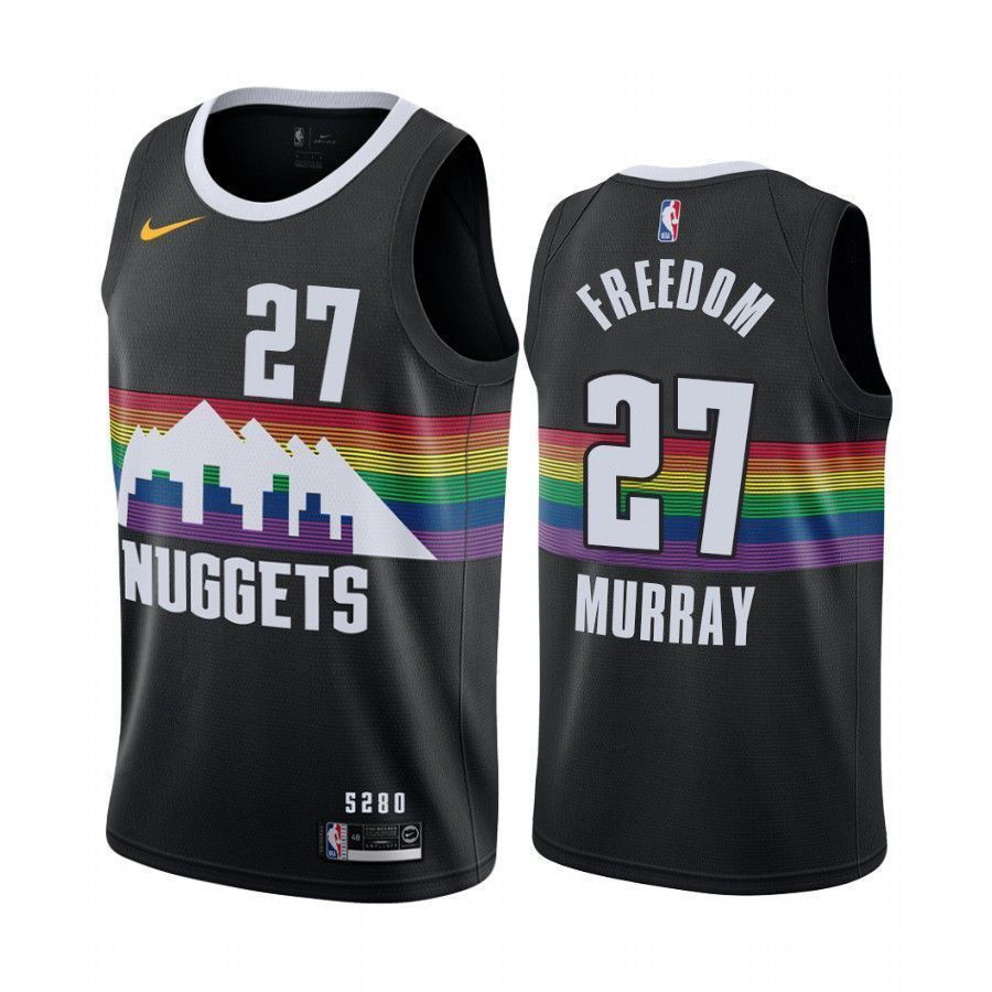 Jamal Murray Freedom Denver Nuggets Justice For Jacob Social Justice NBA Jersey Men's