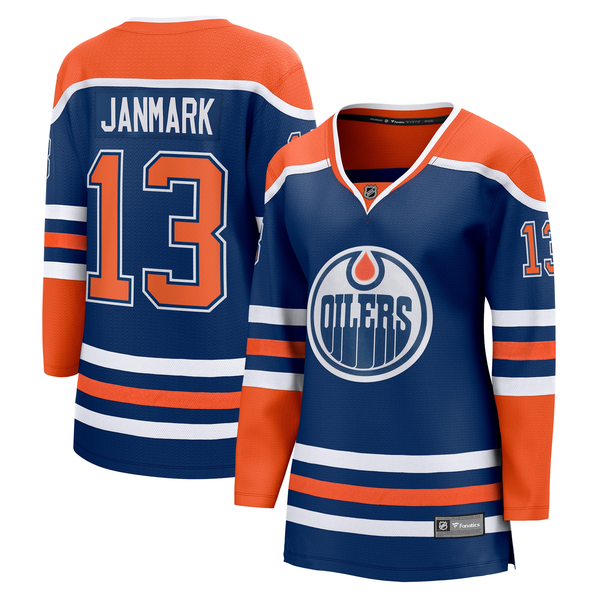 Edmonton Oilers Mattias Janmark Royal Home Breakaway Player NHL Jersey Women's