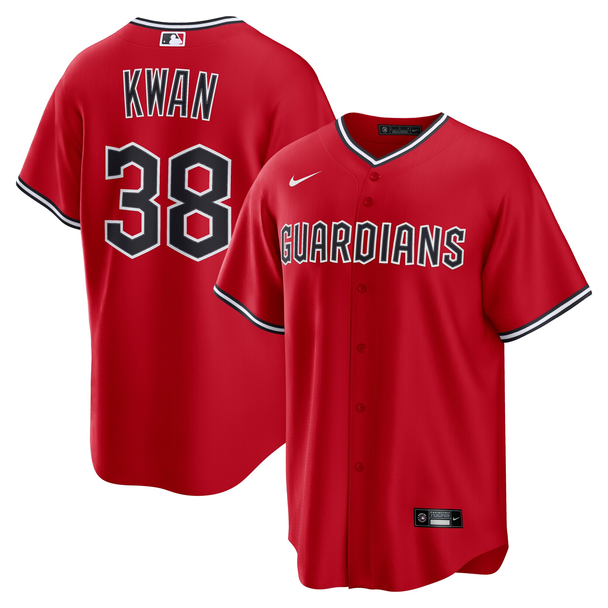 Cleveland Guardians Steven Kwan Red Alternate 2.0 Player MLB Jersey Men's