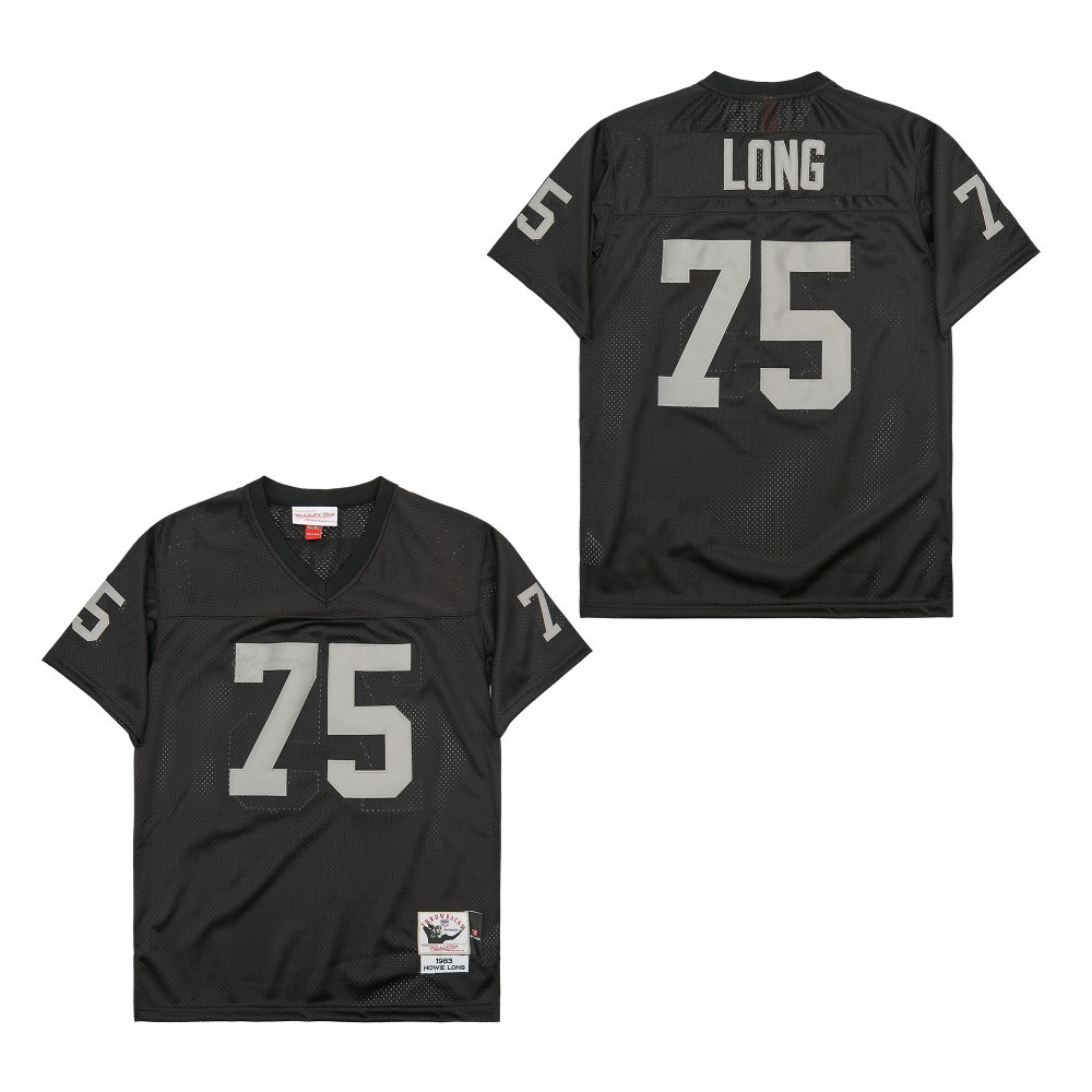 Howie Long 75 Las Vegas Raiders Throwback Black NFL Jersey Men's