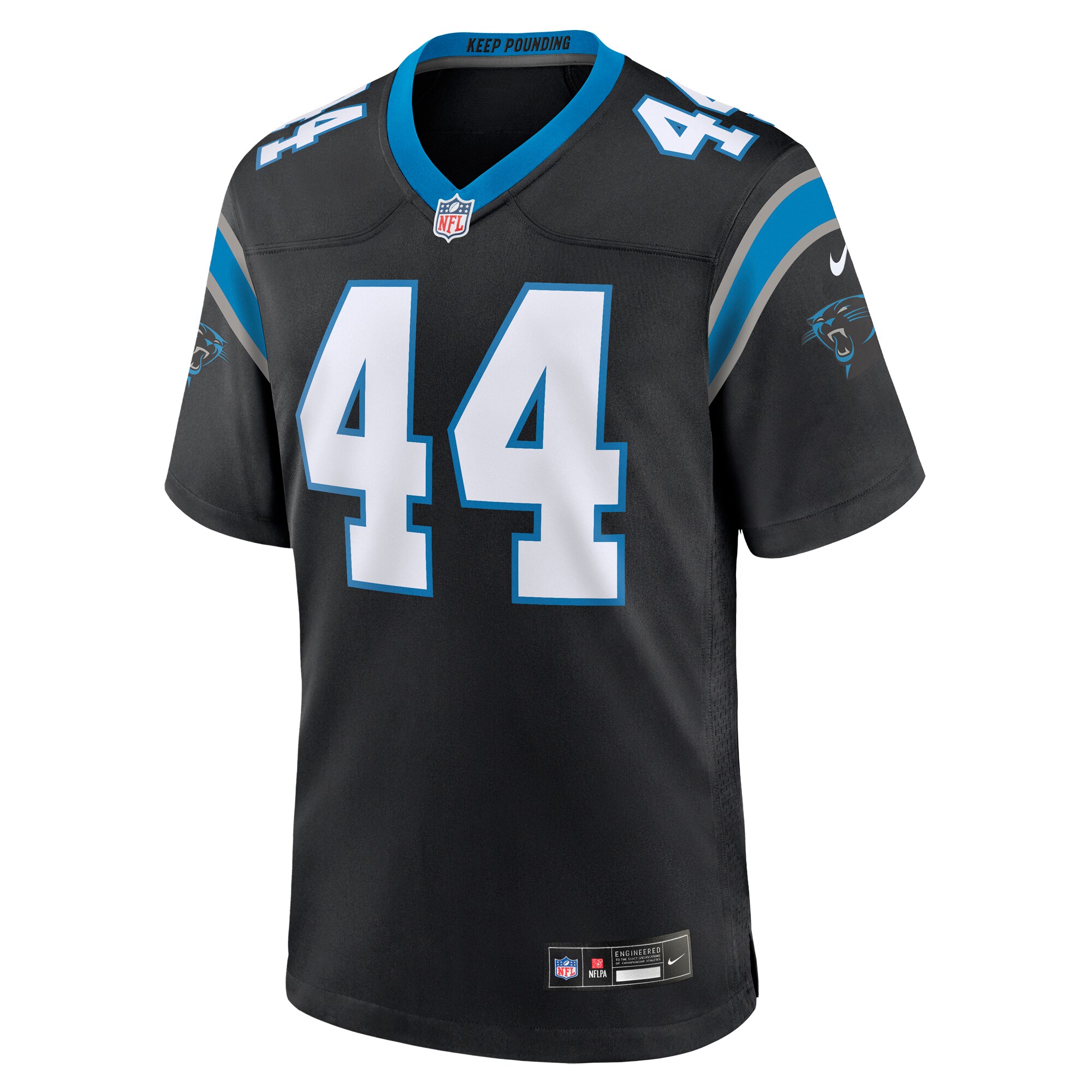 Carolina Panthers J.J. Jansen Black Team Game NFL Jersey Men's