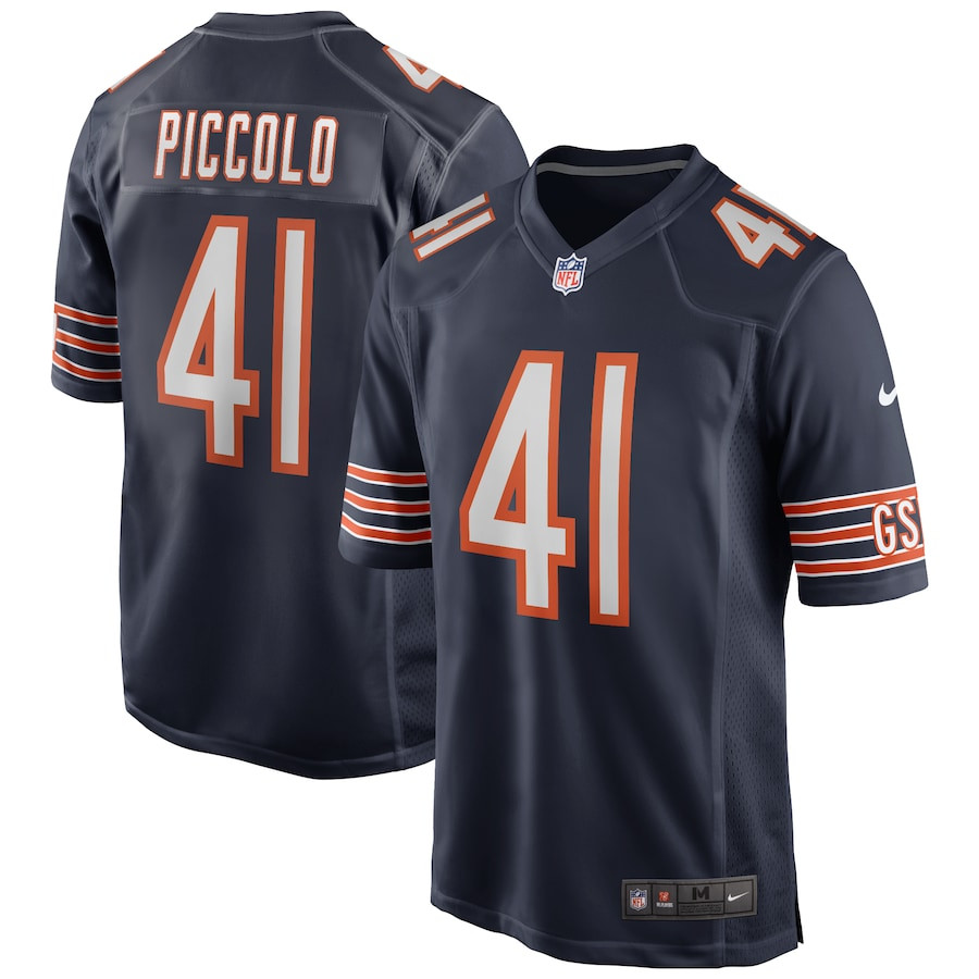 Brian Piccolo 41 Chicago Bears Game Retired Navy NFL Jersey Men's