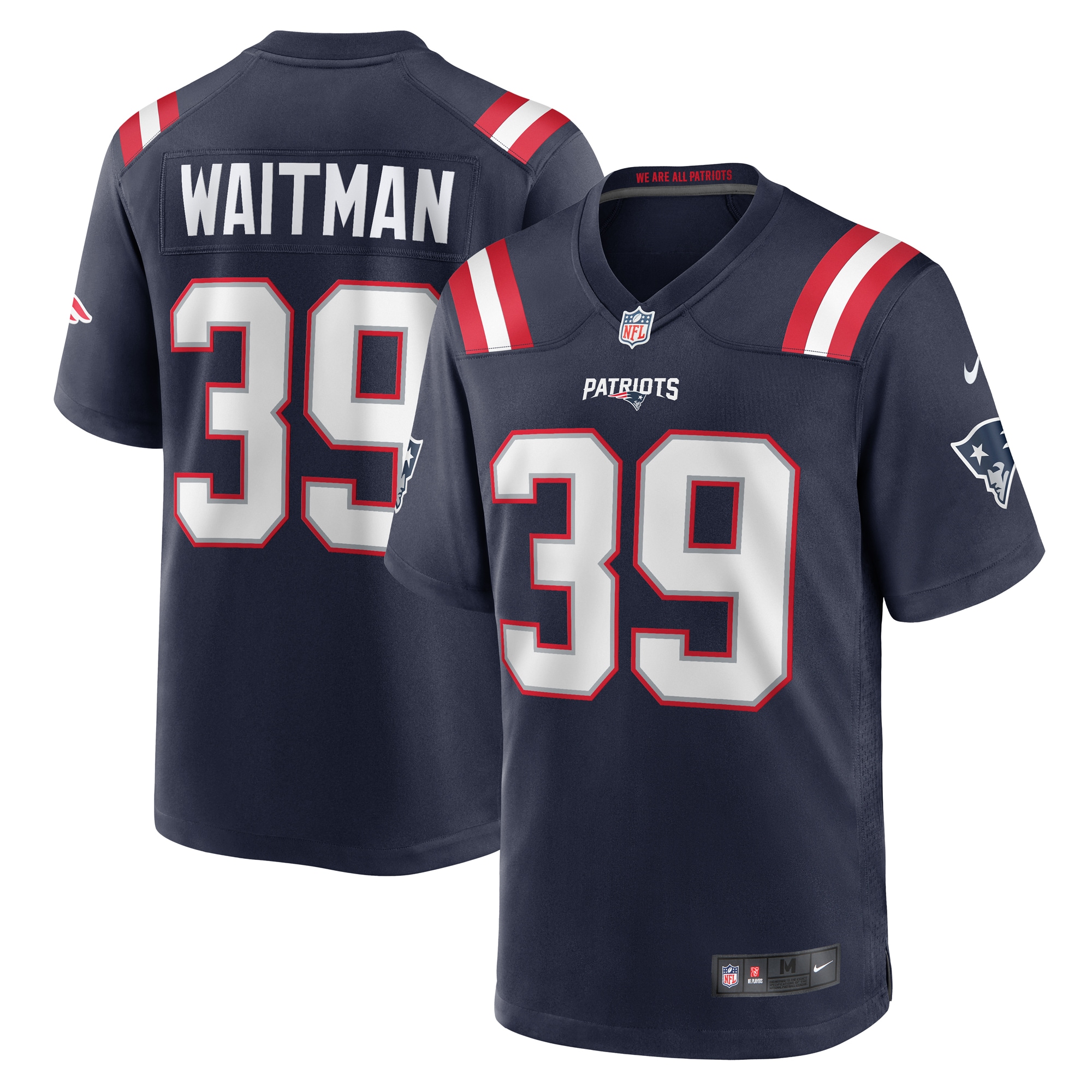 New England Patriots Corliss Waitman Navy Team Game NFL Jersey Men's