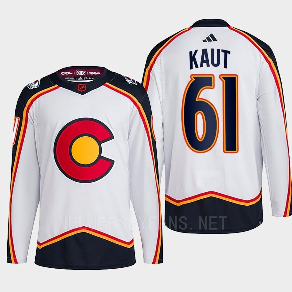Martin Kaut 61 Reverse Retro 2.0 2022 Colorado Avalanche White Primegreen NHL Jersey Men's