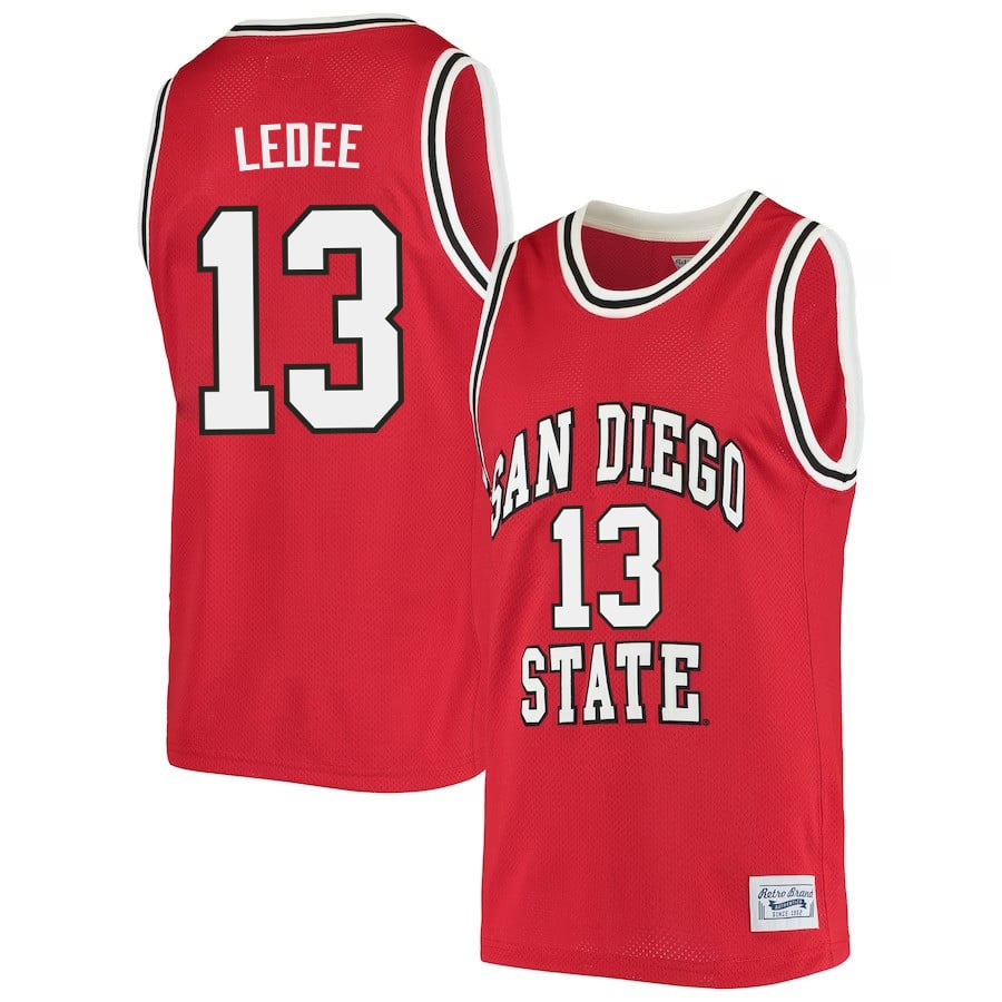Jaedon LeDee 13 San Diego State Aztecs 2023- Red NCAA Jersey Men's