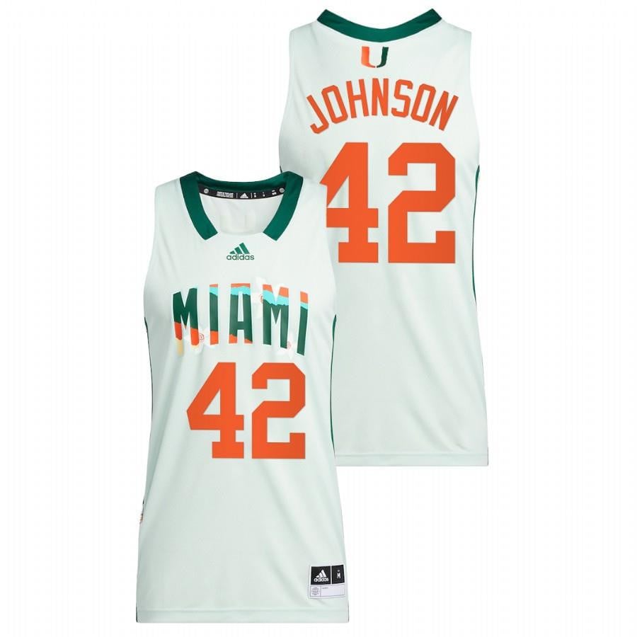 Miami Hurricanes Reggie Johnson 4 White Honoring Black Excellence NCAA Jersey Men's