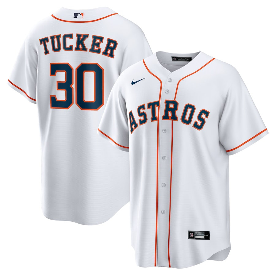 Kyle Tucker 30 Houston Astros Home White MLB Jersey Men's