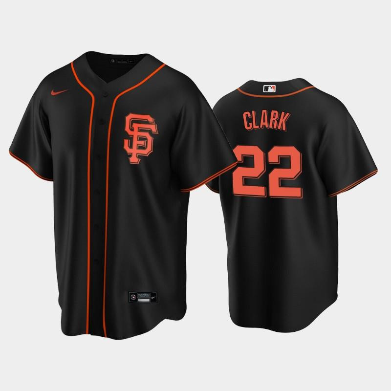 San Francisco Giants Black Alternate 22 Will Clark MLB Jersey Men's