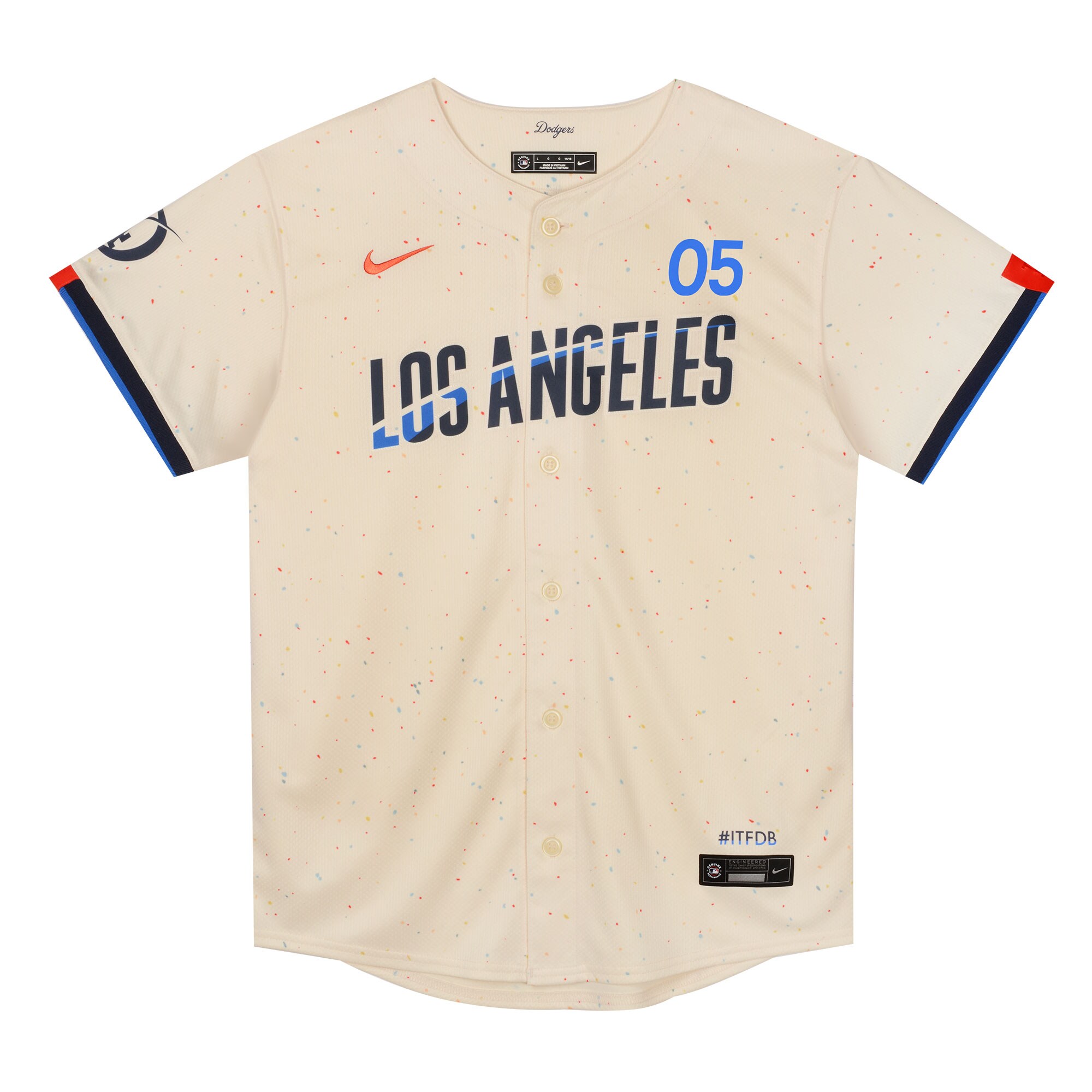 Preschool Los Angeles Dodgers Freddie Freeman Cream 2024 City Connect Limited Player MLB Jersey Men's