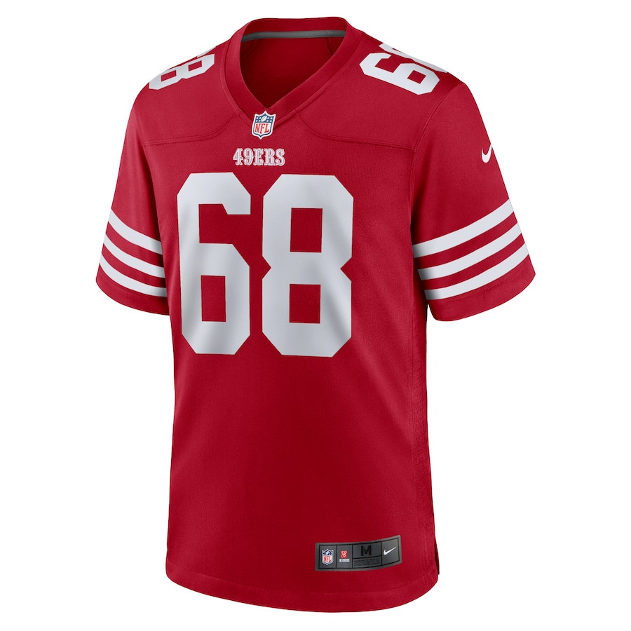 Colton McKivitz 68 San Francisco 49ers Game Scarlet NFL Jersey Men's