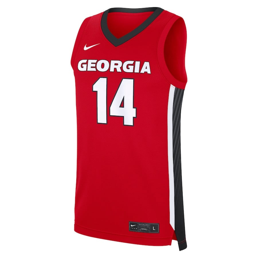 Asa Newell 14 Georgia Bulldogs NIL Player Red NCAA Jersey Men's
