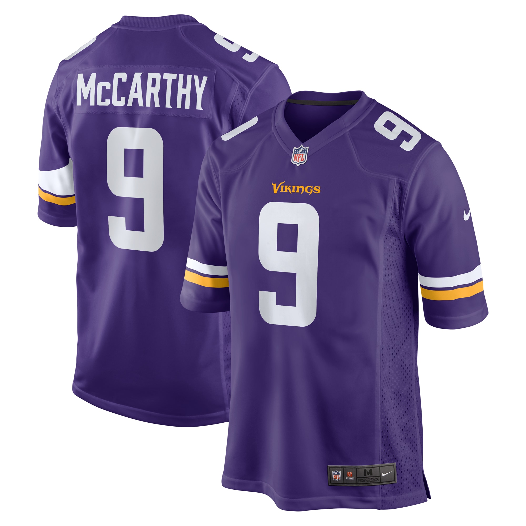 Minnesota Vikings J.J. McCarthy Purple Player Game NFL Jersey Men's