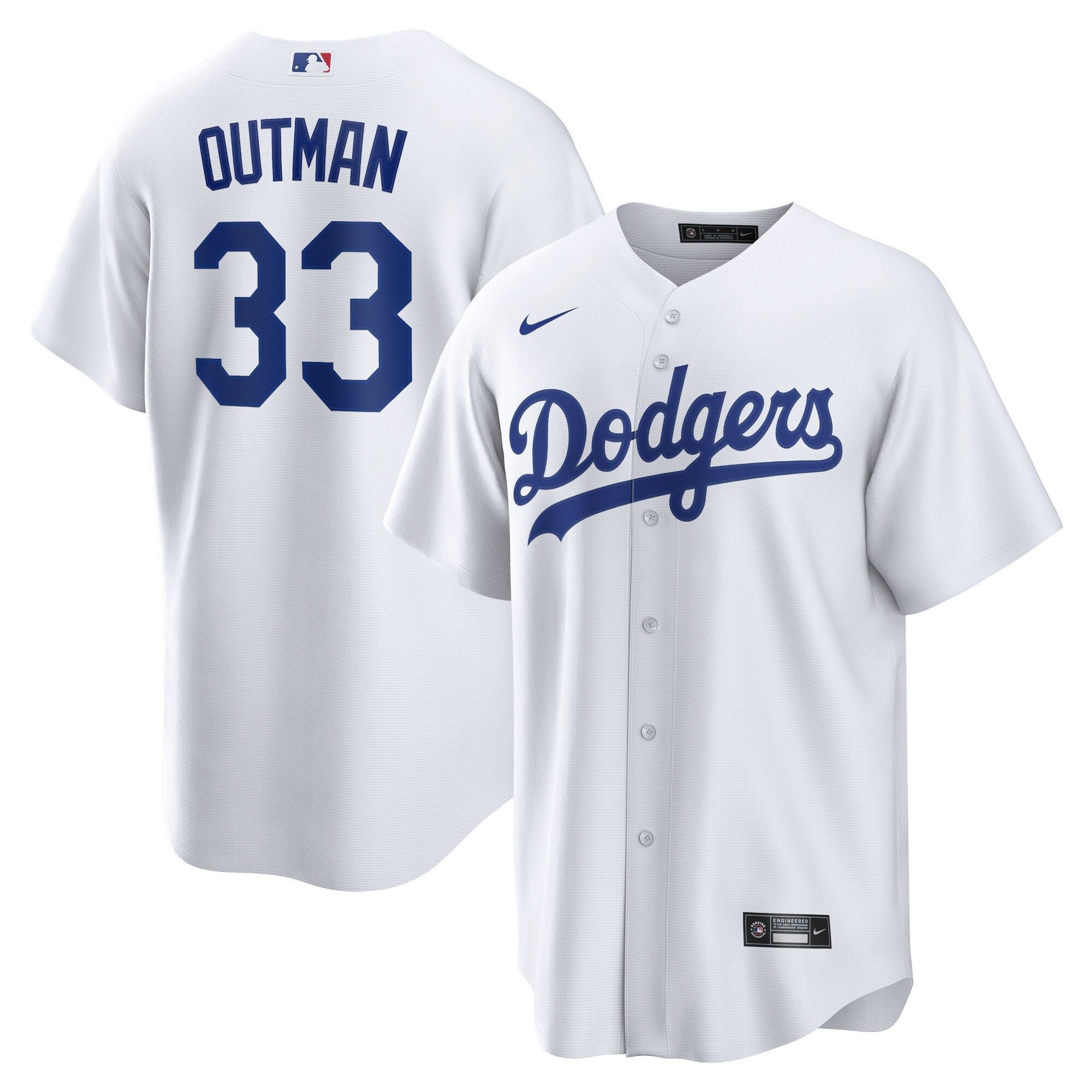 Los Angeles Dodgers James Outman White Player MLB Jersey Men's