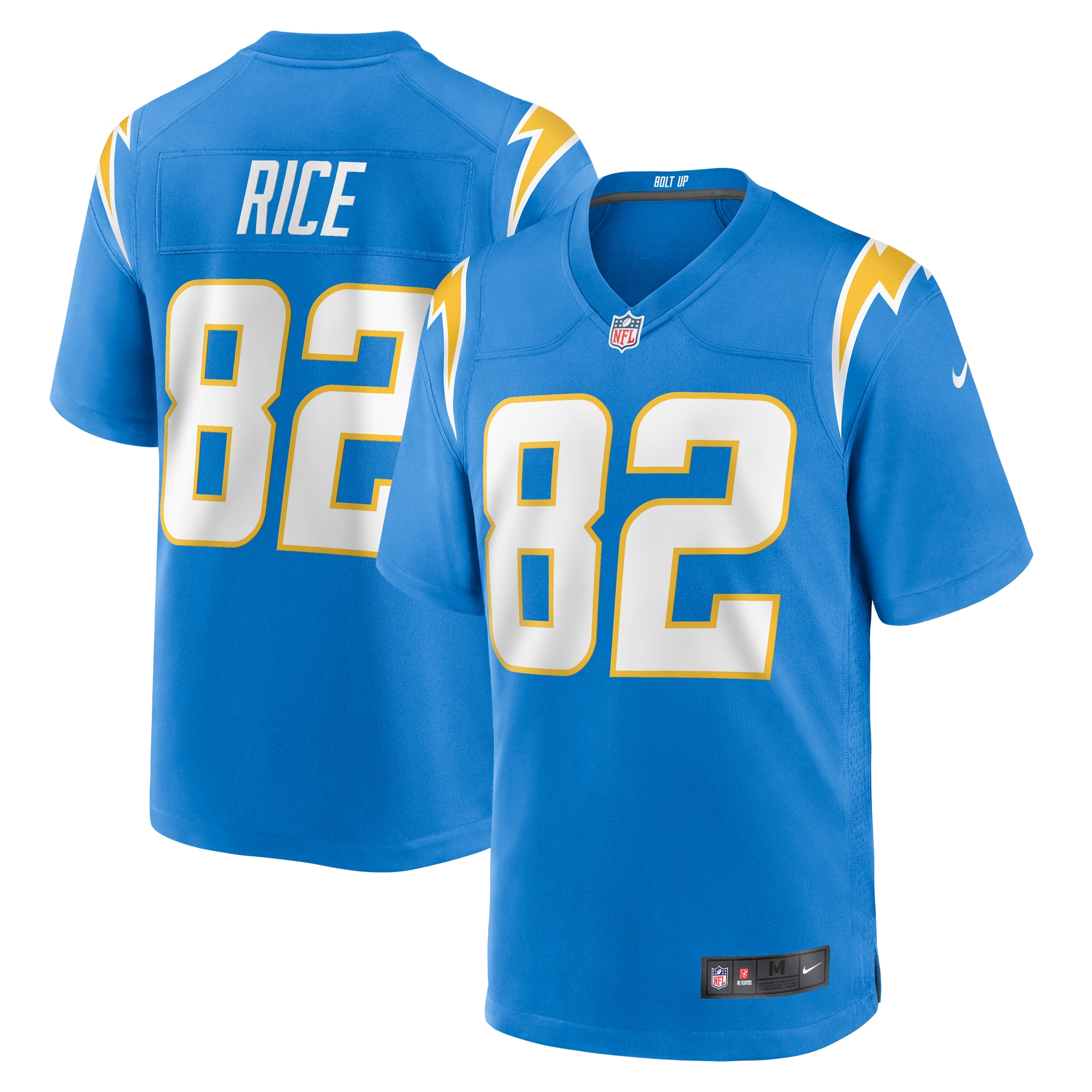 Los Angeles Chargers Brenden Rice Powder Blue Team Game NFL Jersey Men's