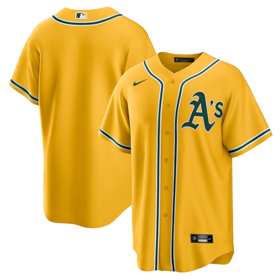 Oakland Athletics Alternate Team Gold MLB Jersey Men's