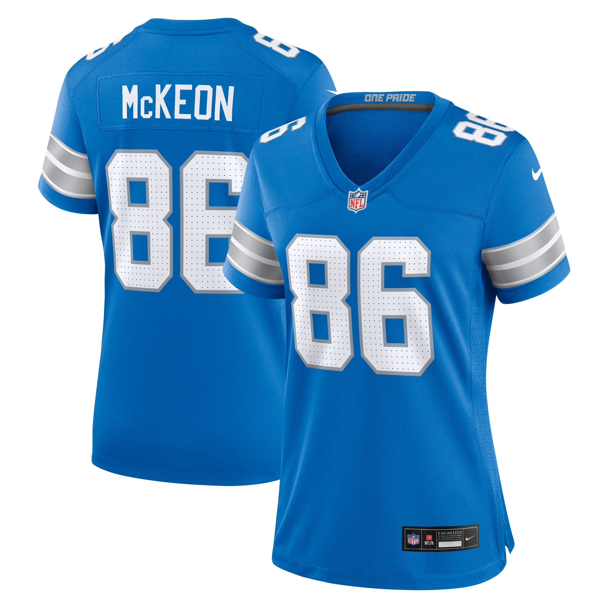Detroit Lions Sean McKeon Blue Game NFL Jersey Women's