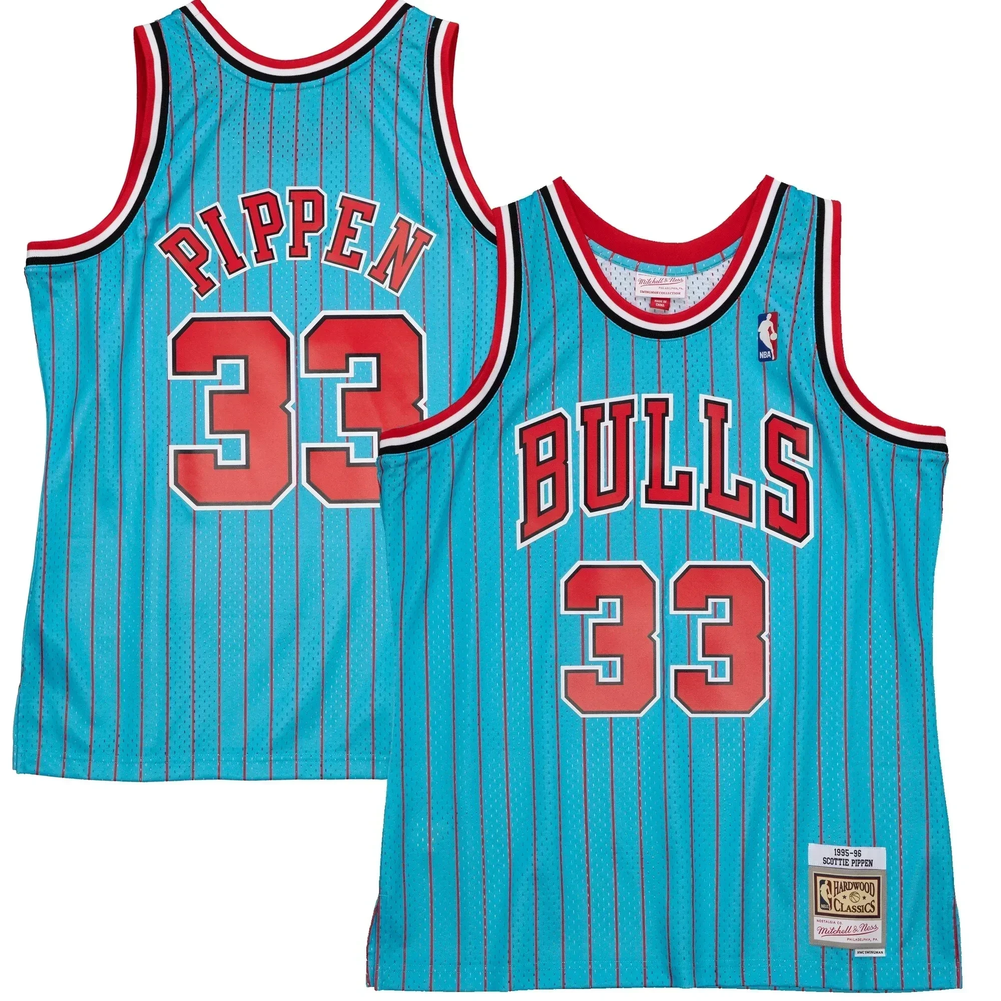 Scottie Pippen Chicago Bulls Mitchell Ness 1995-96 Hardwood Classics Reload 2.0 Swingman Blue NBA Jersey Men's