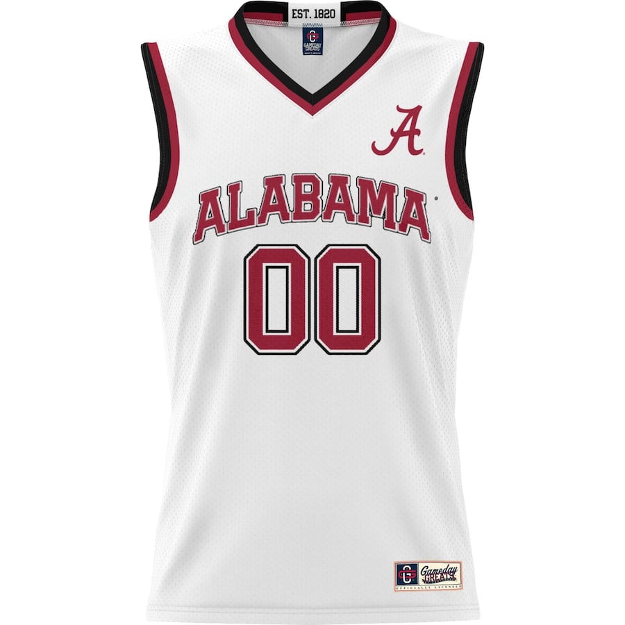 Alabama Crimson Tide NIL Custom White NCAA Jersey Men's