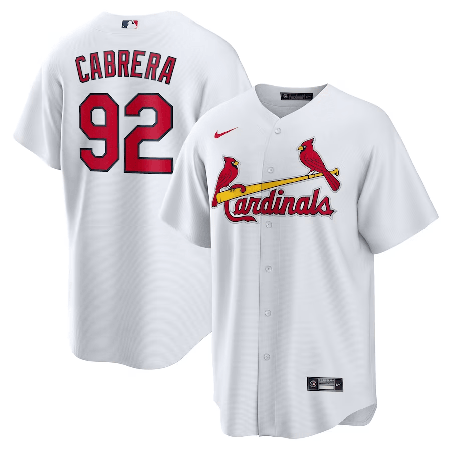 G?nesis Cabrera 92 St. Louis Cardinals Home White MLB Jersey Men's