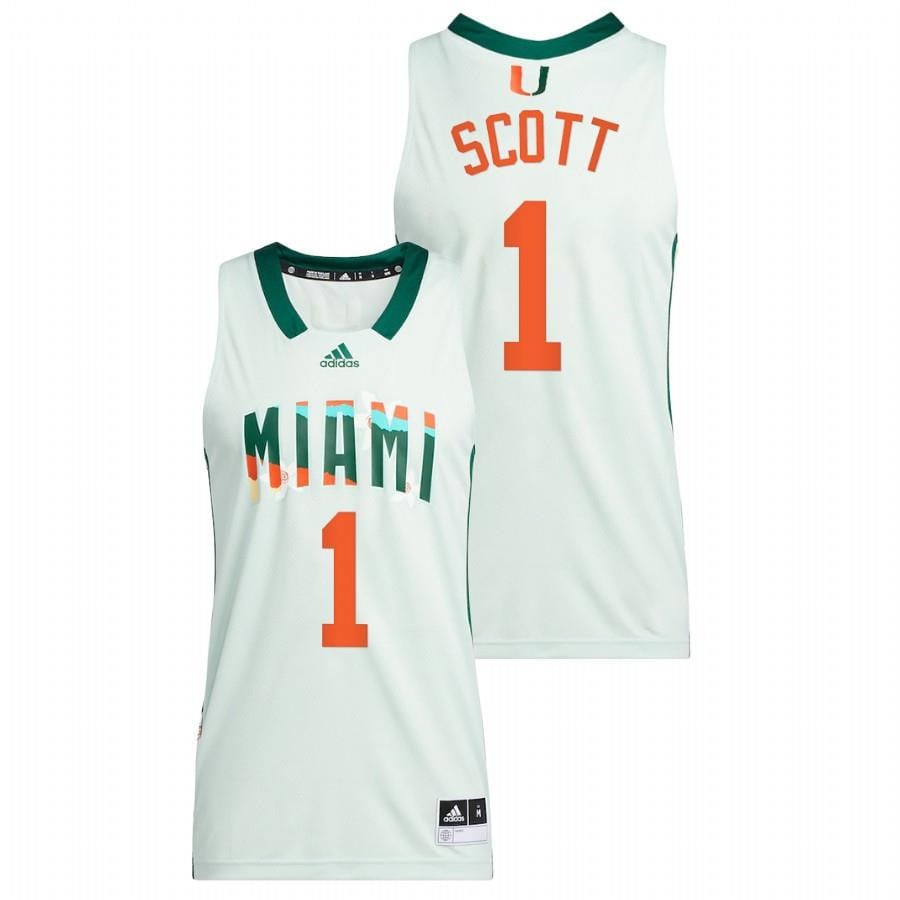 Miami Hurricanes Durand Scott White Honoring Black Excellence NCAA Jersey Men's