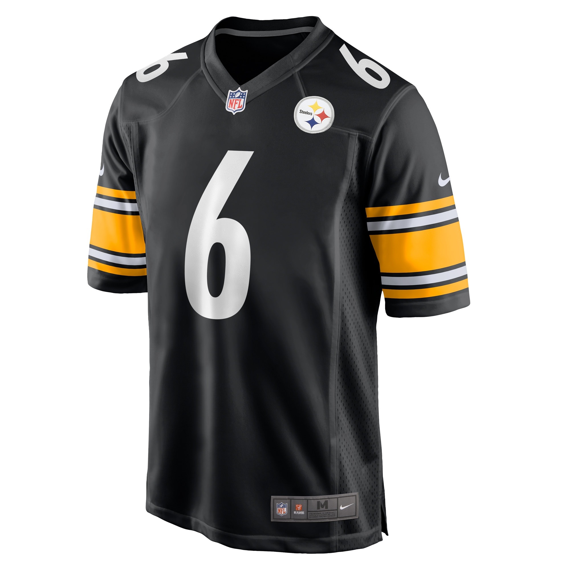 Pittsburgh Steelers Patrick Queen Black Game Player NFL Jersey Men's