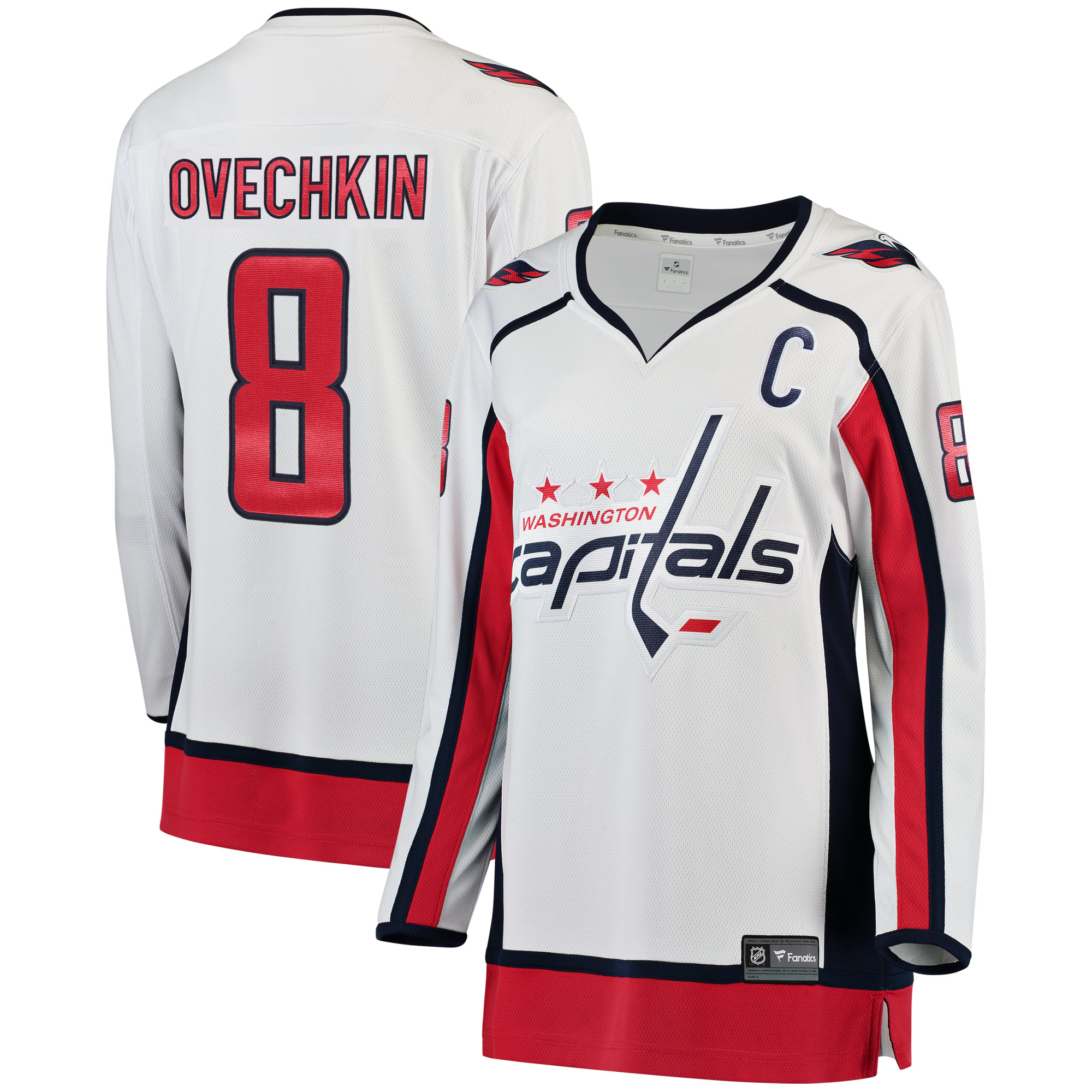 Washington Capitals Alexander Ovechkin White Breakaway Player NHL Jersey Women's