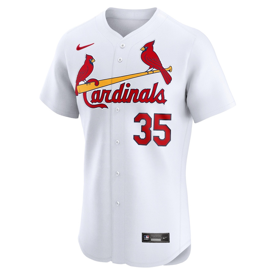Jos? Ferm?n 35 St. Louis Cardinals Home Elite Player White MLB Jersey Men's